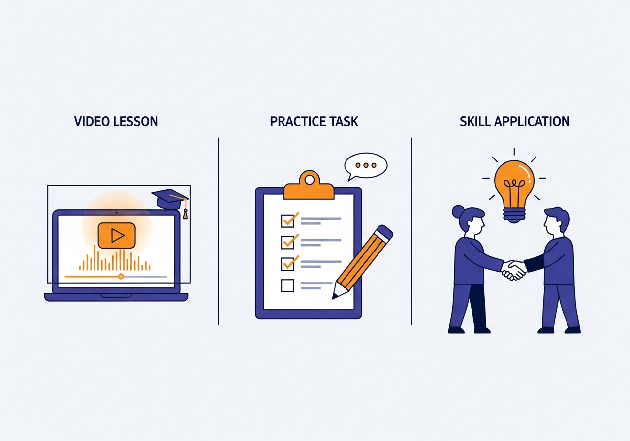 Процесс обучения в Skillora Lab